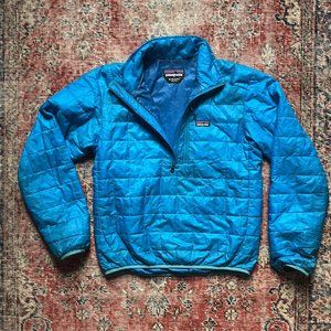 Patagonia Nano Puff Pullover Quarter Zip Blue Small